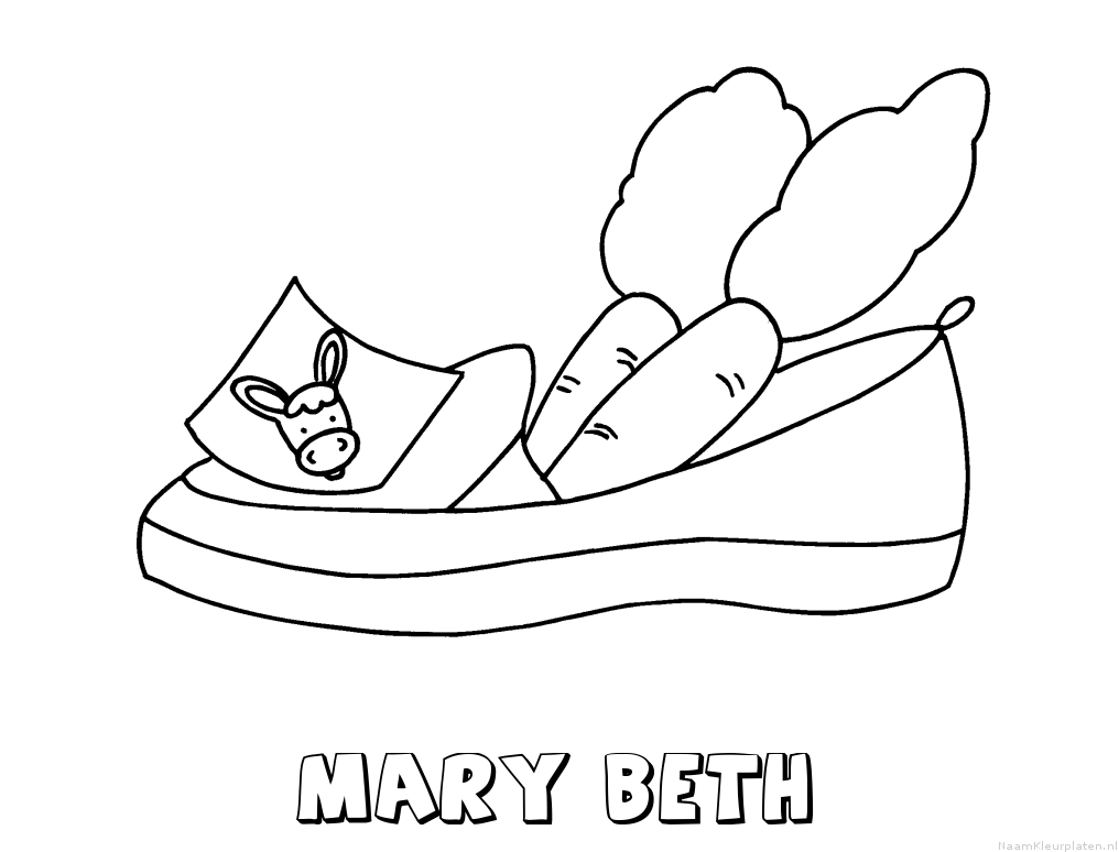 Mary beth schoen zetten kleurplaat